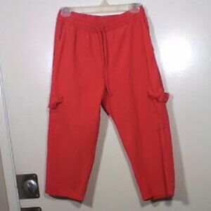 Collections ETC cargo Red/Orange High waist capris M